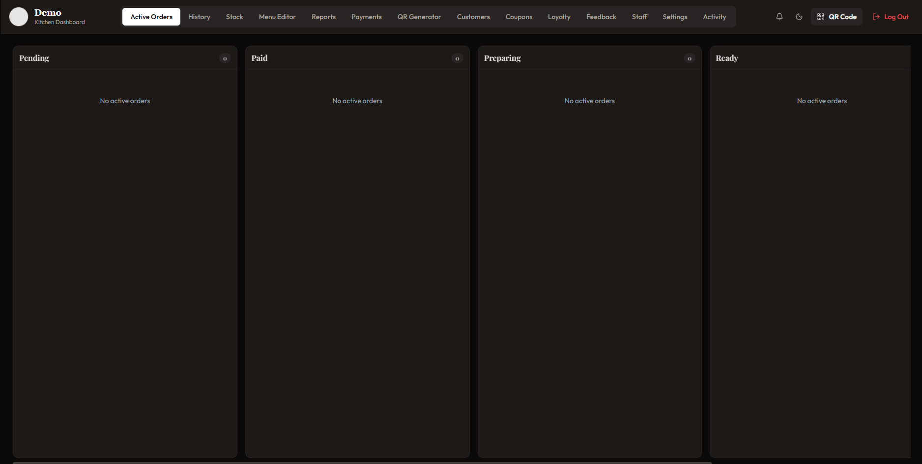 TapDine Dashboard
